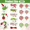 21pcs Christmas Hanging Ornaments, Paper Cards Christmas Thief Cutouts Hanging Decorations for Christmas Tree Party Supplies Home Door Wall Decor