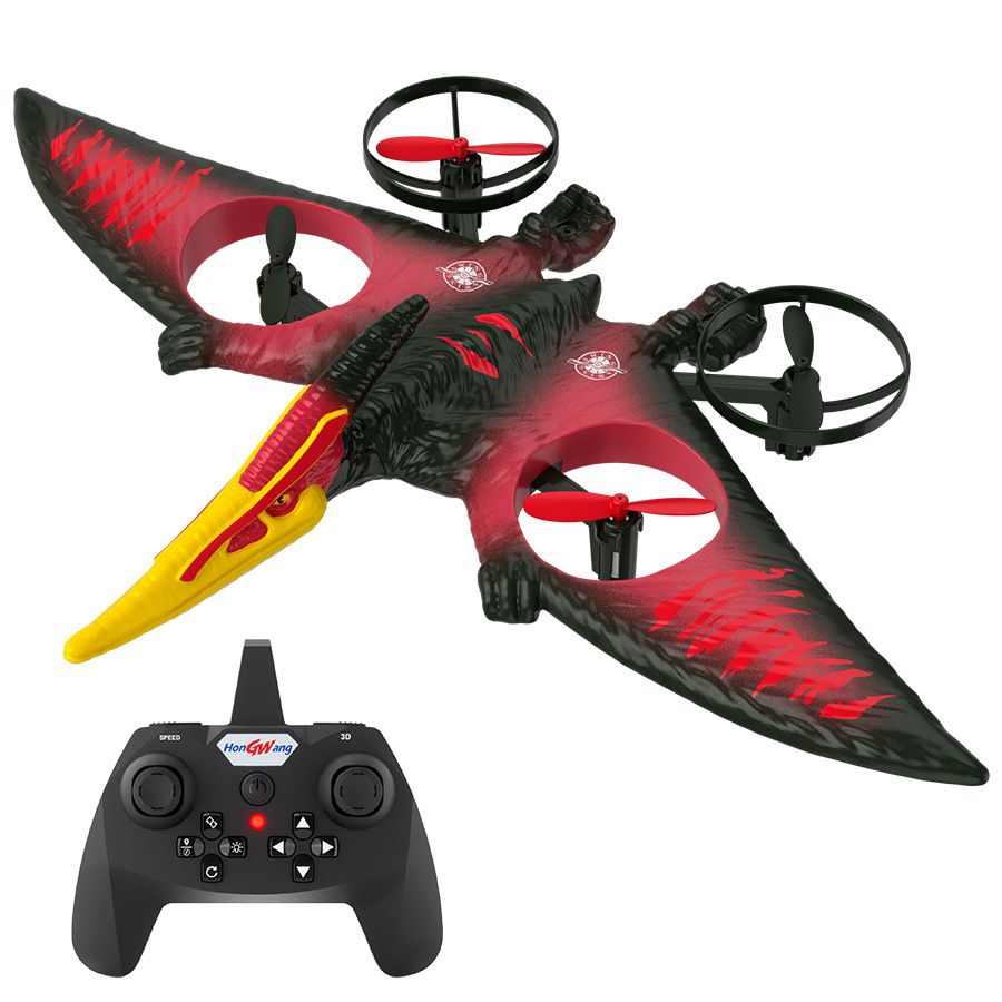 Pterodactyl Toys for Kids, Remote Controlled Aircraft,Flying Toys Birthday Gifts for Boys,Hobby RC Plane for Beginners (Red)