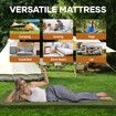 Single Foam Mattress Camping Floor Cushion Roll Up Sleeping Mat Portable Travel Thick Bed Couch Pad with Carrying Bag Green