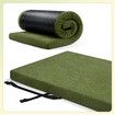 Single Foam Mattress Camping Floor Cushion Roll Up Sleeping Mat Portable Travel Thick Bed Couch Pad with Carrying Bag Green