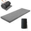 Single Foam Mattress Floor Camping Roll Up Cushion Portable Sleeping Travel Mat Thick Couch Bed Pad with Carrying Bag Grey