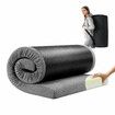 Single Foam Mattress Floor Camping Roll Up Cushion Portable Sleeping Travel Mat Thick Couch Bed Pad with Carrying Bag Grey