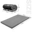 Memory Foam Mattress Twin Size Camping Floor Cushion Roll Up Portable Sleeping Travel Mat Thick Bed Couch Pad with Carrying Bag Grey