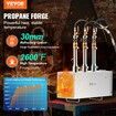 Portable Propane Forge 3 Burner Farrier Forge 2600鈩?Knife Metal Square