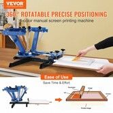 4 Color 1 Station Silk Screening Screenprint Press Screen Printing Machine