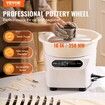 Pottery Wheel, 10 inch Pottery Forming Machine, 350W Electric Wheel for Pottery with Foot Pedal and LCD Touch Screen, Direct Drive Ceramic Wheel with Shaping Tools for DIY Art Craft, White