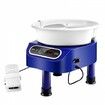 Pottery Wheel, 10 inch Pottery Forming Machine, 350W Electric Wheel for Pottery with Foot Pedal and LCD Touch Screen, Direct Drive Ceramic Wheel with 3 Support Legs for DIY Art Craft, Blue