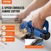 Fabric Cutter, 5-Speed Cordless Electric Rotary Fabric Cutting Machine, 1.1" Cutting Thickness, Octagonal Knife, with Replacement Blade and Battery Charger, for Multi-Layer Cloth Fabric Leather