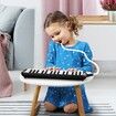 37 Keys Melodica Air Piano Keyboard Black Professional Musical Instrument for Kids Adults with Carrying Bag 2 Mouthpieces