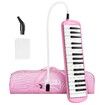 37 Keys Melodica Air Piano Keyboard Pink Professional Musical Instrument for Adults Kids with Carrying Bag 2 Mouthpieces