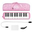 37 Keys Melodica Air Piano Keyboard Pink Professional Musical Instrument for Adults Kids with Carrying Bag 2 Mouthpieces