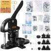 Button Maker Machine, 1/1.25/2.28 inch(25/32/58mm) 3-in-1 Pin Maker, Installation-Free Badge Punch Press Kit, Button Making Supplies with 300pcs Button Parts, Circle Cutter, Magic Book