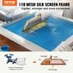 Screen Printing Kit, 6 Pieces Aluminum Silk Screen Printing Frames, 25.4 x 35.6 cm Silk Screen Printing Frame with 110 Count Mesh, High Tension Nylon Mesh and Sealing Tape for T-shirts DIY
