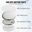 1.25" 32mm Button Badge Parts Supplies for Button Maker Machine 500 Sets