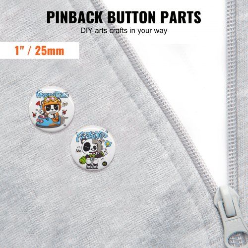 1" 25mm Button Badge Parts Supplies for Button Maker Machine 500 Sets