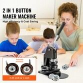 Button Maker Machine Badge Pin Machine 1"+2.25" 500 Free Parts Press Kit