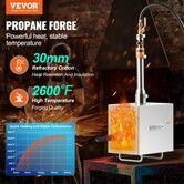 Portable Propane Forge 1 Burner Farrier Forge 1427鈩?Knife Metal Square