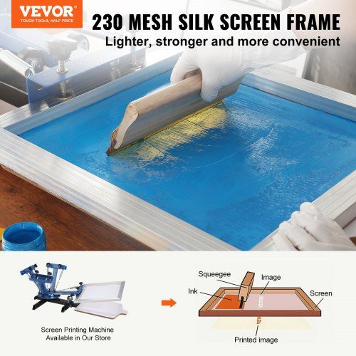 Screen Printing Kit Silk Screen Printing Frame 20x24in 230 Count Mesh 2pcs