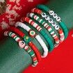 6 Pack Cute Xmas Bracelets for Women Teen Girls as Party Gifts (Red)