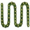 4.5M Green Christmas Garland with 50 LED Lights Battery Operated Xmas Pine Garland for Christmas Tree Indoor Outdoor