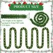 4.5M Green Christmas Garland with 50 LED Lights Battery Operated Xmas Pine Garland for Christmas Tree Indoor Outdoor