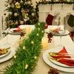 4.5M Green Christmas Garland with 50 LED Lights Battery Operated Xmas Pine Garland for Christmas Tree Indoor Outdoor