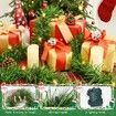 4.5M Green Christmas Garland with 50 LED Lights Battery Operated Xmas Pine Garland for Christmas Tree Indoor Outdoor