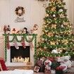 4.5M Green Christmas Garland with 50 LED Lights Battery Operated Xmas Pine Garland for Christmas Tree Indoor Outdoor