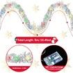 5M Christmas Lighted Garland Tree Decoration Prelit Tinsel Battery Operated 50 LED Christmas Multicolor for Xmas Home(Silver)