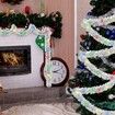 5M Christmas Lighted Garland Tree Decoration Prelit Tinsel Battery Operated 50 LED Christmas Multicolor for Xmas Home(Silver)