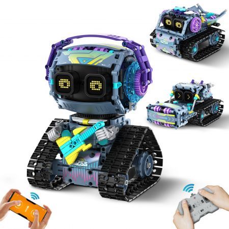 STEM Robot Building Kit 3 in 1 Remote & App-Controlled Robotic Toys Programmable Educational Coding Set for Kids Ages 8+(433 Pcs)