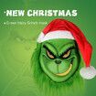 Grinch Christmas Mask with Red Hat and Glove, Costume Christmas Holiday Party Costume Props