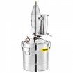 Alcohol Distiller 70L Alcohol Still Whiskey Distillery Kit Home Moonshine Still with Thermometer and Fermentation Tank for Alcohol Distilling