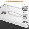 Drop in Ice Chest, 20"L x 14"W x 12"H Stainless Steel Ice Cooler, Commercial Ice Bin with Cover, 40 qt Outdoor Kitchen Ice Bar, Drain-pipe and Drain Plug Included, for Cold Wine Beer