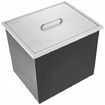 Drop in Ice Chest, 20"L x 14"W x 12"H Stainless Steel Ice Cooler, Commercial Ice Bin with Cover, 40 qt Outdoor Kitchen Ice Bar, Drain-pipe and Drain Plug Included, for Cold Wine Beer
