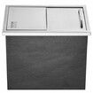 Drop in Ice Chest, 18"L x 12"W x 14.5"H Stainless Steel Ice Cooler, Commercial Ice Bin with Sliding Cover, 40.9 qt Outdoor Kitchen Ice Bar, Drain-pipe and Drain Plug Included, for Cold Wine Beer