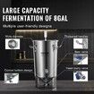 304 Stainless Steel Kettle, 8 GALLON Beer Brew Fermentor, Brew Bucket Fermentor for Brewing, Home Brewing Supplies with Base, Kettle Stock Pot Includes Lid, Handle, Valve, Spigot, Thermometer