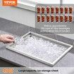 Drop in Ice Chest, 22"L x 17"W x 12"H Stainless Steel Ice Cooler, Commercial Ice Bin with Cover, 40 qt Outdoor Kitchen Ice Bar, Drain-pipe and Drain Plug Included, for Cold Wine Beer