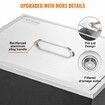 Drop in Ice Chest, 22"L x 17"W x 12"H Stainless Steel Ice Cooler, Commercial Ice Bin with Cover, 40 qt Outdoor Kitchen Ice Bar, Drain-pipe and Drain Plug Included, for Cold Wine Beer