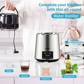 4L Water Distiller 1.5L/H Distilled Water Maker Timing Dual-Temp Silver