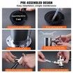 Kegerator Tower Kit, Single Tap Beer Conversion Kit, Stainless Steel Keg Beer Tower Dispenser with Dual Gauge W21.8 Regulator & A-System Keg Coupler, Beer Drip Tray for Party Home