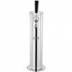 Kegerator Tower Kit, Single Tap Beer Conversion Kit, Stainless Steel Keg Beer Tower Dispenser with Dual Gauge W21.8 Regulator & A-System Keg Coupler, Beer Drip Tray for Party Home