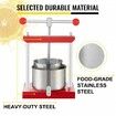 Fruit Wine Press, 1.45Gal/5.5L Grape Press for Wine Making, Wine Press Machine with 2 Stainless Steel Barrels, Wine Cheese Fruit Vegetable Tincture Press with T-Handle and 0.1"/3mm Thick Plate