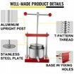 Fruit Wine Press, 1.45Gal/5.5L Grape Press for Wine Making, Wine Press Machine with 2 Stainless Steel Barrels, Wine Cheese Fruit Vegetable Tincture Press with T-Handle and 0.1"/3mm Thick Plate