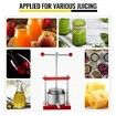Fruit Wine Press, 1.45Gal/5.5L Grape Press for Wine Making, Wine Press Machine with 2 Stainless Steel Barrels, Wine Cheese Fruit Vegetable Tincture Press with T-Handle and 0.1"/3mm Thick Plate