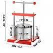 Fruit Wine Press, 1.45Gal/5.5L Grape Press for Wine Making, Wine Press Machine with 2 Stainless Steel Barrels, Wine Cheese Fruit Vegetable Tincture Press with T-Handle and 0.1"/3mm Thick Plate