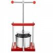 Fruit Wine Press, 1.45Gal/5.5L Grape Press for Wine Making, Wine Press Machine with 2 Stainless Steel Barrels, Wine Cheese Fruit Vegetable Tincture Press with T-Handle and 0.1"/3mm Thick Plate