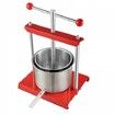 Fruit Wine Press, 1.45Gal/5.5L Grape Press for Wine Making, Wine Press Machine with 2 Stainless Steel Barrels, Wine Cheese Fruit Vegetable Tincture Press with T-Handle and 0.1"/3mm Thick Plate
