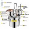 3 Pot 12L Alcohol Distiller Water Wine Boiler Home Brew Moonshinestill