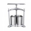 Fruit Wine Press, 1.6 Gallon/6L, 2 Stainless Steel Barrels, Manual Juice Maker, Cider Apple Grape Tincture Vegetables Honey Olive Oil Making Press with T-Handle, Triangular Structure for Kitchen